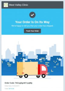Order Shipped Email Header