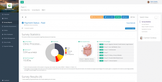 Survey Results Pre-Submit - View By Clinic